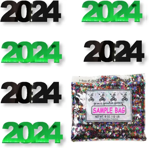 Miniatura 68 de Confetti Year 2024 Negro, Azul Royal Combo - 2 bolsas de media onza (1 oz)