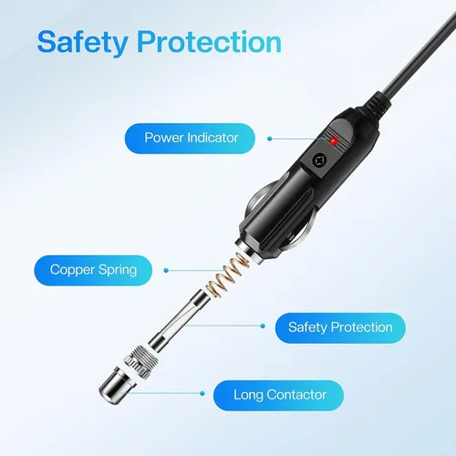 Miniatura 3 de HUZUM Adaptador de Carga de Coche 12V para Todos los Cojines de Masaje de Cuello y Espalda, Reemplazo de Cable de Alimentación Compatible