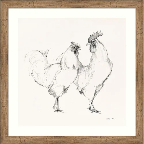 Amanti Art Impresión artística enmarcada para pared, 36 x 36 pulgadas, diseño vintage de Avery Tillmon, arte de pared de animales, decoración Morado