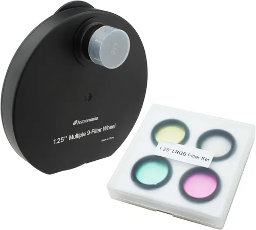 Miniatura 9 de Rueda de filtros Astromania para telescopio, cajón de filtros compatible con filtro de telescopio de 1.25 pulgadas para observación de planetas