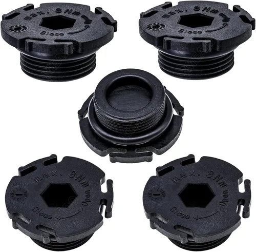 5 piezas de tapón de drenaje de bandeja de aceite del motor con sello de anillo en O 11137605018 Compatible con BMW 228i 320i 328i 428i 528i X1 X3