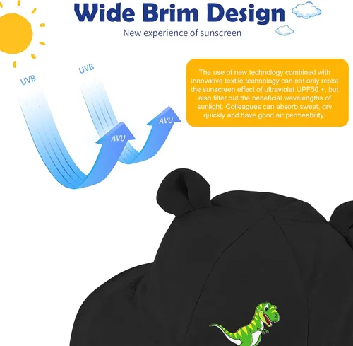 Miniatura 2 de Zando Sombreros de playa de ala ancha para bebés y niñas, protección solar, sombrero de verano