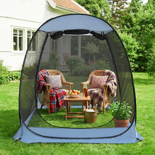 Miniatura 9 de Alvantor Tienda de campaña desplegable para casa, cenador instantáneo al aire libre con mosquitera y protección solar UPF 50+, refugio portátil