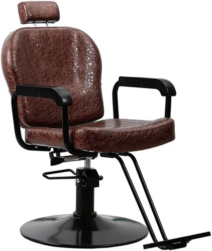Miniatura 2 de Brown All Purpose Hydraulic Recline Barber Chair para barato Spa Shampoo Hair Styling Barber Furniture