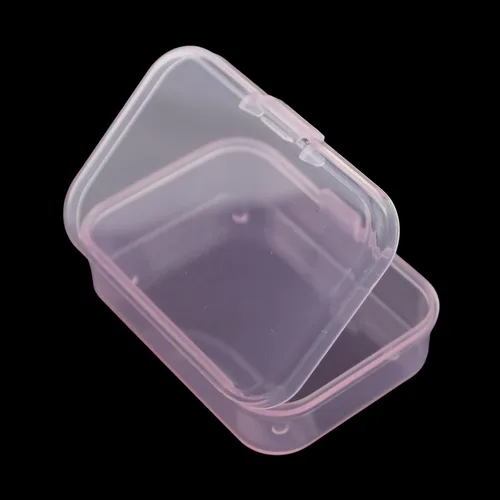 Miniatura 6 de Goodma Juego de 30 mini cajas rectangulares de plástico vacías con organizador de almacenamiento y tapas con bisagras para artículos pequeños y Rosa