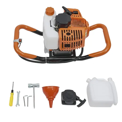 Miniatura 9 de DYRABREST Taladro de orificio para poste de 52 cc, 2.4 HP, 2 tiempos, motor de gasolina de un solo cilindro con taladro de tierra de 4 pulgadas/6