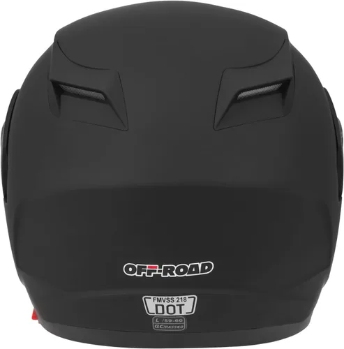 Miniatura 6 de DOT Approved Modular Flip-Up Dual Visor Motorcycle Full Face Helmet for Adults Men & Women with 2 Removable Visors (1 Clear + 1 Tinted)，Suitable for