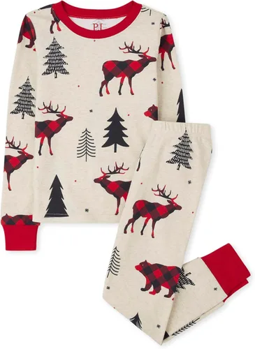 Miniatura 68 de The Children's Place Pijama de Navidad unisex para bebé, algodón Esqueleto