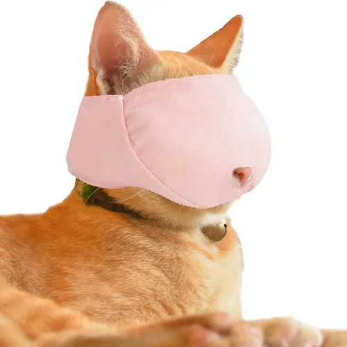 Miniatura 8 de Bozal para gatos con malla transpirable, bozal protector bucal de gato para evitar mordeduras y masticar (XS - negro)