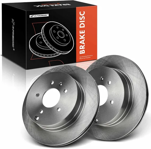 A-Premium Rotores de freno de disco ventilados traseros de 13.58 pulgadas (13.583 in) compatibles con modelos seleccionados Chevy, Pontiac, Saturn y