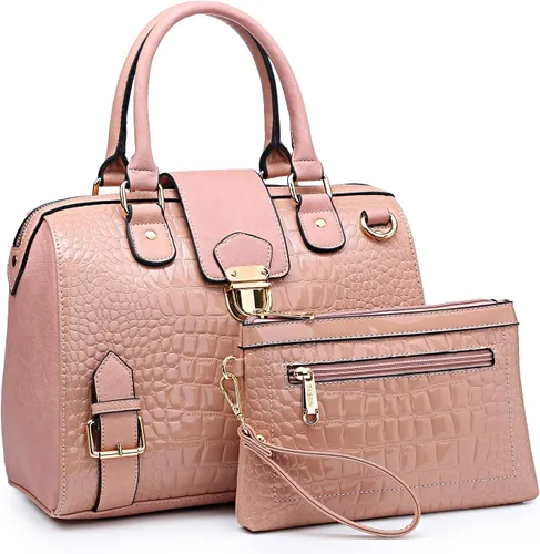 Miniatura 7 de Dasein - Bolso de mano para mujer, diseño de barril, cuero vegano, bolso de hombro, con asa superior, a la moda, bolso de trabajo