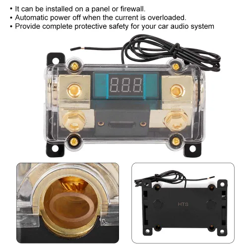 Miniatura 7 de Soporte de corriente, pantalla digital para coche, soporte de potencia de audio estéreo de distribución de bloque de caja (150 A)