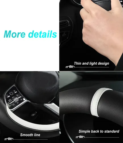 Miniatura 5 de Ajuste personalizado para cubierta de volante de automóvil de Mazda, cubierta de volante de cuero Nappa antideslizante, diseñada para accesorios
