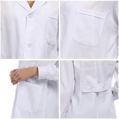 Miniatura 5 de Taylor Eddie - Bata de laboratorio para mujer, color blanco