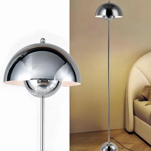 Miniatura 19 de COSYLUX Lámpara de pie moderna para sala de estar, lámpara de pie alta industrial para dormitorio, pantalla de metal que refleja la luz, lámpara