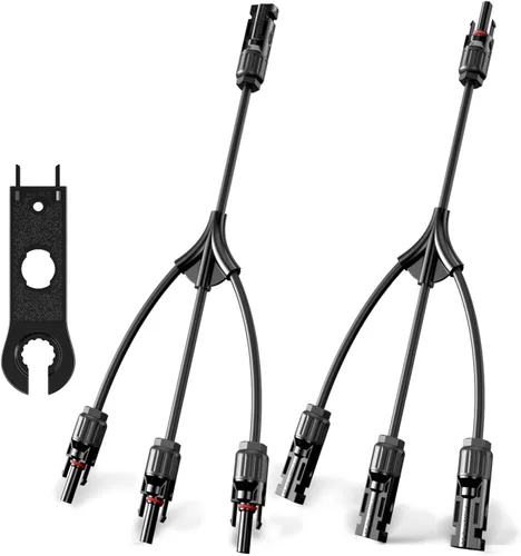 Miniatura 8 de OYMSAE Conectores solares 30A - Kit de cable adaptador paralelo de rama en Y impermeable para panel solar