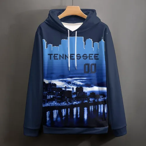 Miniatura 9 de Custom Football Hoodies City Night Skyline Personalized Sweatshirt Name Number Fan Gift Pullover for Men Women Youth