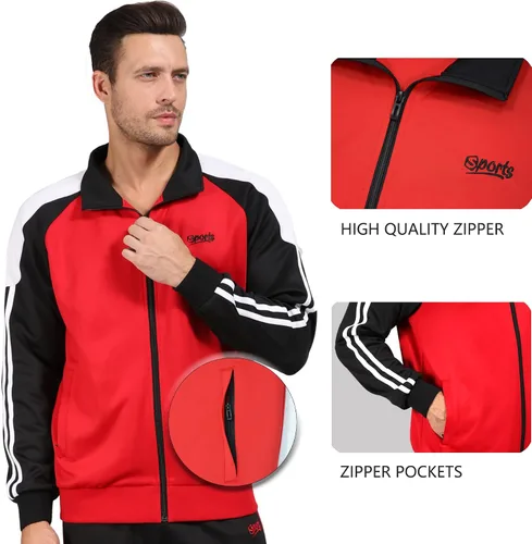 Miniatura 2 de Conjunto de trajes deportivos para hombre 2 piezas con cierre completo para hombre