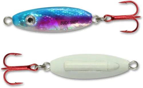 Miniatura 23 de Northland - Cuchara de sonajero de pesca en hielo, varios tamaños y colores para lucioperca, perca, panfish y trucha