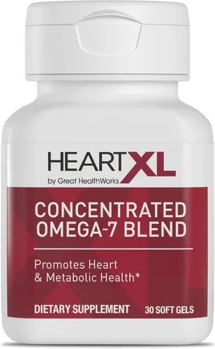 HeartXL Omega-7 Blend Apoyo a la salud cardiovascular - Promueve el metabolismo saludable - Suplemento de salud cardíaca sin gluten - 30 geles suaves