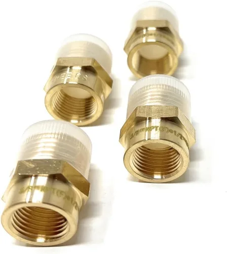 Miniatura 39 de Adaptador de latón sin plomo Cascada, rosca G británica BSPP macho a NPT hembra (1" x 1" (1 pieza))