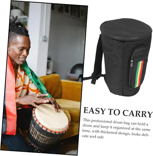 Miniatura 9 de Kit de batería africana para niños, instrumentos musicales africanos, bolsa de transporte de tambor africano, bolsa de gran capacidad, maletas