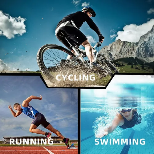 Miniatura 6 de Triathlon Suits Mens One-Piece Sleeveless Trisuits Skin Wet Suit for Running Cycling Swimming Azul
