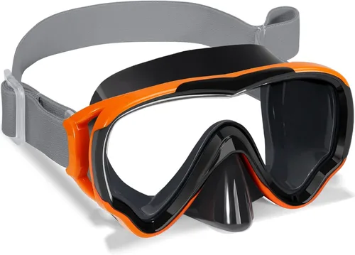 Miniatura 9 de Gafas de natación para niños con correa de tela para niños de 3 a 15 años, gafas de natación a prueba de fugas con cubierta nasal, vista clara