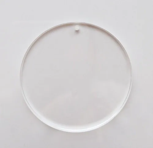 MEYA Juego de 15 discos acrílicos en blanco de alta transparencia, hoja redonda de acrílico con agujero de 1/8 pulgadas para llaveros, joyas y