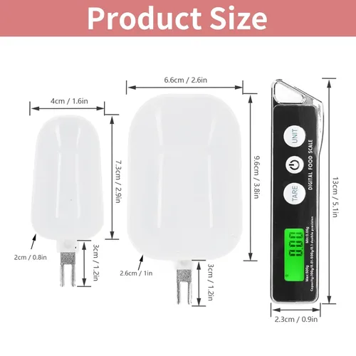 Miniatura 3 de Cuchara medidora digital, balanza digital de cuchara de comida de alta precisión, cuchara de medición de 17.64 oz/0.00 oz, cuchara electrónica