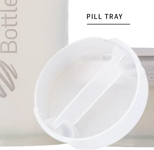 Miniatura 5 de BlenderBottle - Botella mezcladora con organizador de pastillas y almacenamiento para polvo proteínico, sistema Classic V2 ProStak, 22 onzas, azul