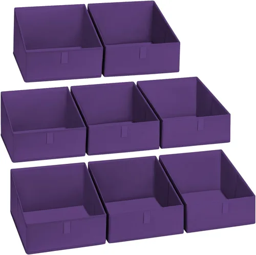 Miniatura 20 de DIMJ Contenedores de almacenamiento trapezoidales para ropa, 4 paquetes organizadores de armario y cestas de almacenamiento, cestas plegables
