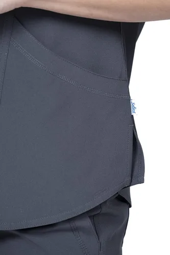 Miniatura 5 de Conjunto de ropa quirúrgica para mujer, cuello en V y pantalón cargo, 8 bolsillos, elástico en 4 direcciones, para enfermera, dentista, veterinario