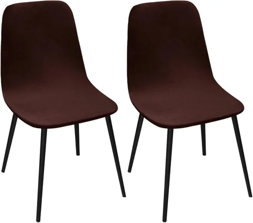 Miniatura 17 de Paquete de 2 fundas de terciopelo para sillas de comedor, lavables, extraíbles, de mediados de siglo, modernas, curvas, sin brazos, para decoración