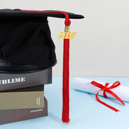 Miniatura 88 de Borla 2025, 1 unidad, borla de graduación para graduados 2025, borla 2025 con dijes de fecha dorada 2025 para fiestas de graduación, ceremonias