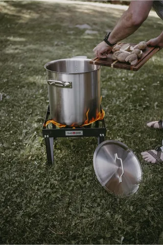 Miniatura 7 de GasOne B-5200K Cocina para Exteriores con Manguera Trenzada de Acero de Alta Presión Quemador de Propano Estufa de Campamento Negro