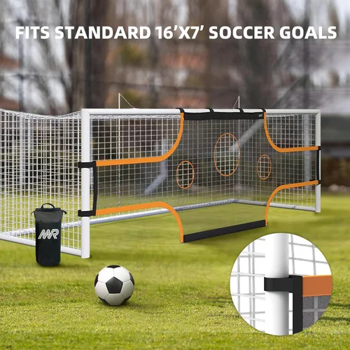 Miniatura 4 de MR Soccer Goal Target Sheet, Field Net, Professional Shooting Practice Aid
