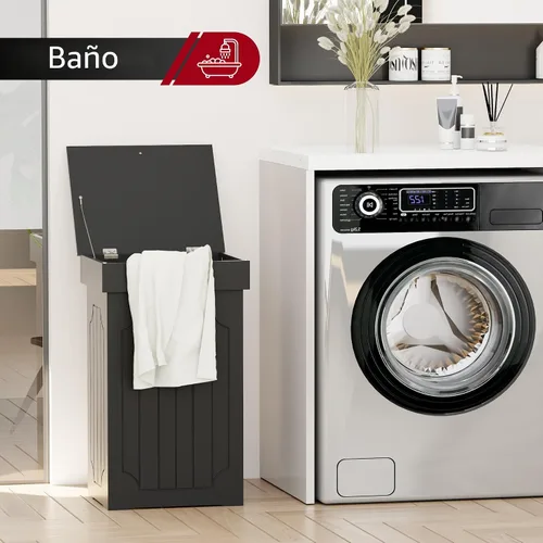 Miniatura 3 de Function Home Gabinete de basura de cocina de 13 galones, papelera de reciclaje de madera, bote de basura independiente a prueba de perros, armario