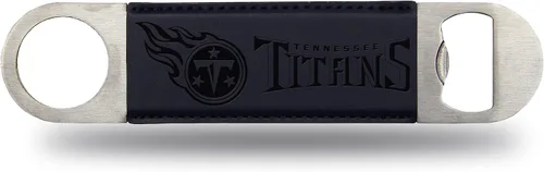 Miniatura 33 de Rico Industries NFL - Hoja de barra grabada con láser de piel sintética, gran accesorio para bebidas para el día del juego