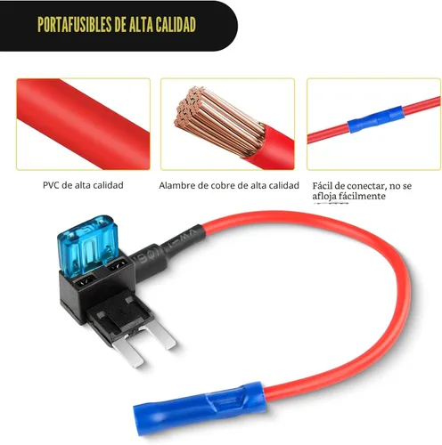 Miniatura 3 de Nilight Portafusibles para añadir a un circuito, adaptador de llave de fusible Mini ATM APM Blade, paquete de 10, 2 años de garantía 10 piezas mini