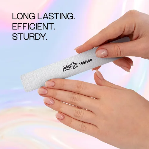 Miniatura 6 de PANA Lima de uñas Emery Jumbo de doble cara para manicura, pedicura, uñas naturales y acrílicas, cebra (grano 100/180), paquete de 50