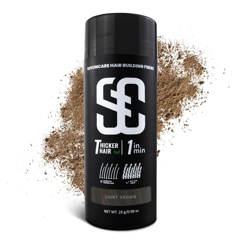 Miniatura 9 de SOVONCARE Fibras capilares blancas para adelgazar el cabello, fibras de construcción del cabello para puntos calvos, indetectables y naturales