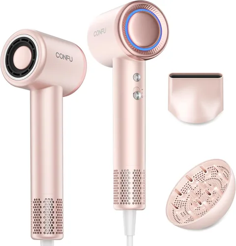 Secador de pelo con difusor, secadores de pelo CONFU para mujeres, secador de pelo difusor de alta velocidad iónico profesional para secado rápido,