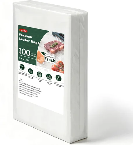 Miniatura 10 de Aotto Bolsas selladoras al vacío para alimentos, paquete de 6 bolsas de 8 x 20 pies (3 rollos) y 3 rollos de 11 x 20 pies (3 rollos) de grado