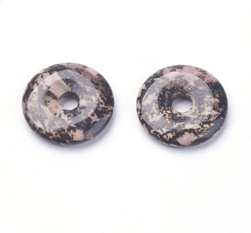 Miniatura 11 de FASHEWELRY 10 colgantes de piedras preciosas de disco de jade natural de 0.945-0.984 in, agujero grande curativo chakra, piedra pulida, abalorios
