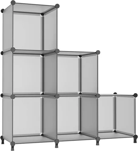 Miniatura 12 de AWTATOS Organizador de Almacenamiento en Cubos, Estantes de Cubos de Almacenamiento Estantería, 6 Cubos Organizadores de Closet y Almacenamiento