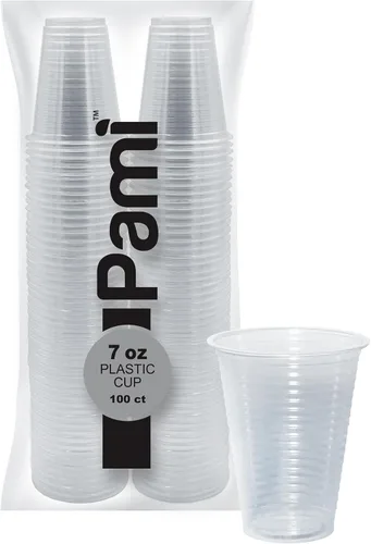 Miniatura 10 de PAMI Vasos de plástico desechables, Bpa - Vasos para beber para fiestas, bebidas frías, batidos, gelatina, cócteles (5 onzas, paquete de 100)