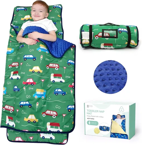 Miniatura 8 de ACRABROS Toddler Nap Mat with Pillow and Blanket, Large Rolled Napping Mats,Slumber Bags for Boys Girls,Kids Sleeping Bag for Daycare, Preschool
