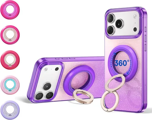 Miniatura 28 de SYNCWIRE Soporte magnético para anillo de teléfono MagSafe, rotación de 360°, agarre magnético de doble cara, soporte de anillo para teléfono
