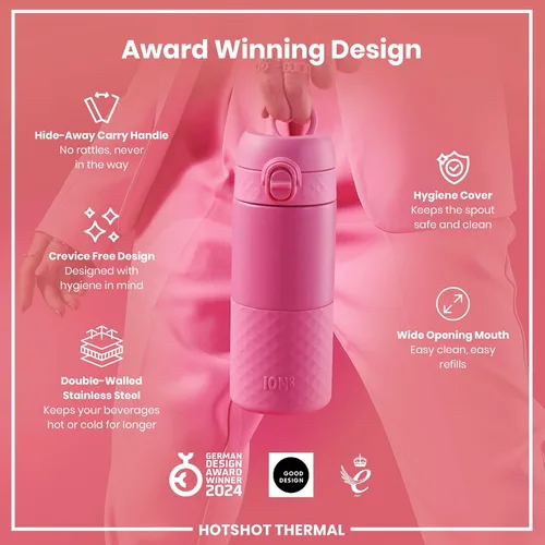Miniatura 7 de ION8 - Taza de viaje aislada, 360 ml/12 oz, a prueba de derrames, triple bloqueo de seguridad, sin derrames en tránsito, cubierta higiénica, fácil